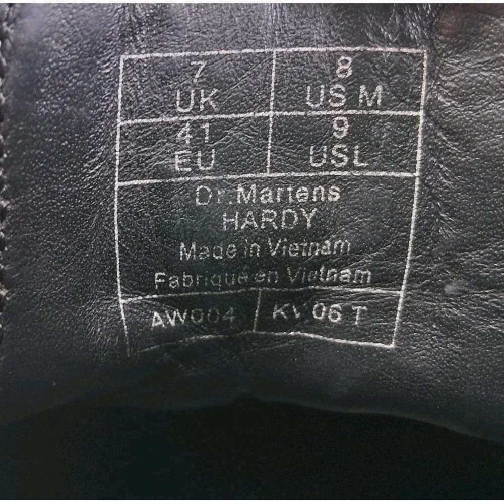 Dr Martens Hardy Chelsea Boots Mens Size 8 Brown Leather Pull On Ankle Casual